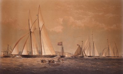 La Cambria gagnant la course de yachts anglo-américaine, 1868 - Thomas Goldsworth Dutton