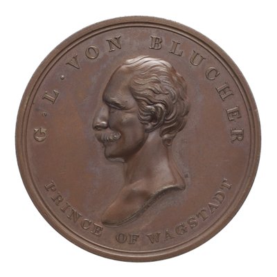Médaille commémorative de Wellington et Blücher à Waterloo - Thomas Halliday