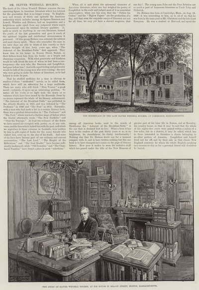 Dr Oliver Wendell Holmes - Thomas Harrington Wilson