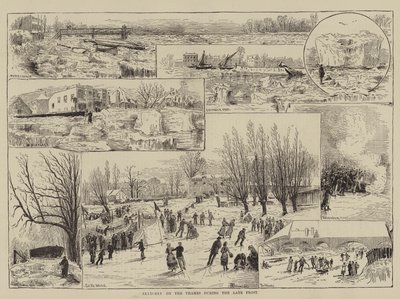 Croquis sur la Tamise pendant le dernier gel - Thomas Harrington Wilson