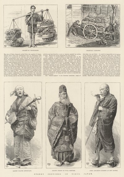 Croquis de rue à Tokyo, Japon - Thomas Harrington Wilson