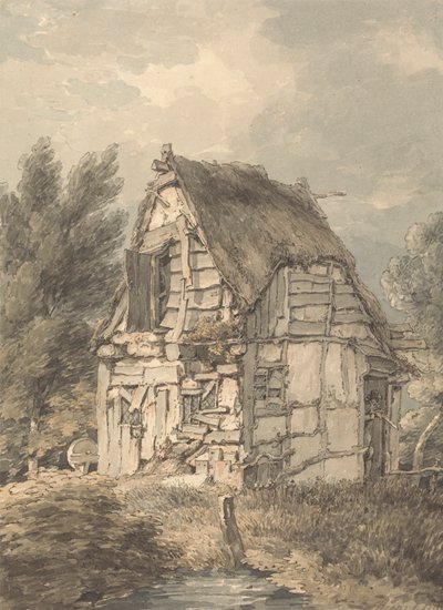 Cabane à Demi-Timber et au Toit de Chaume - Thomas Hearne