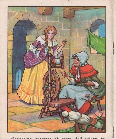 Endormi au rouet (litho) - Thomas Heath Robinson