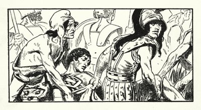 Mort de Léonidas (lithographie) - Thomas Heath Robinson