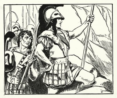 Léonidas (lithographie) - Thomas Heath Robinson