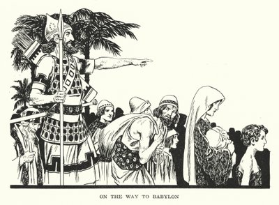 Sur le chemin de Babylone (litho) - Thomas Heath Robinson