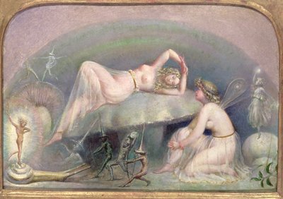 Fée reposant sur un champignon, vers 1860 - Thomas Heatherley