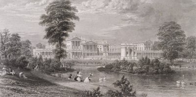 Vue du palais de Buckingham et de Marble Arch, depuis St. James