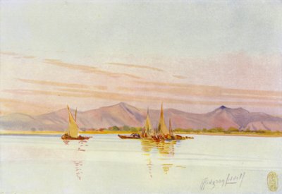 Près de Canton, Bateaux de pêche sur la rivière des Perles - Thomas Hodgson Liddell