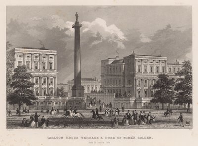 Terrasse de Carlton House et Colonne du Duc d