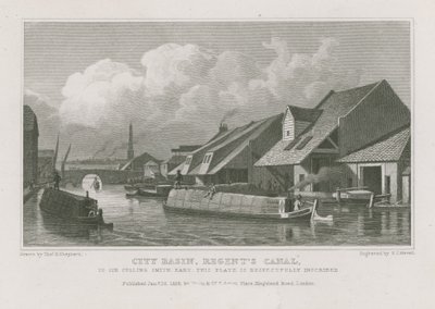 Bassin de la ville sur le canal du Régent - Thomas Hosmer Shepherd