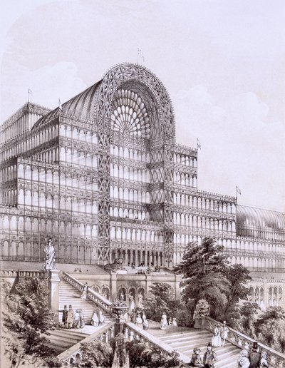 Palais de Cristal à Sydenham, la façade du Grand Transept - Thomas Hosmer Shepherd