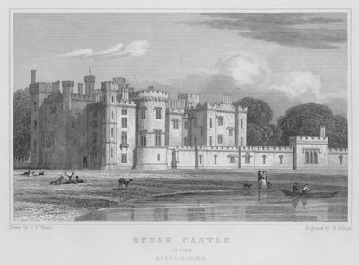 Château de Dunse, 2ème vue, Berwickshire (gravure) - Thomas Hosmer Shepherd