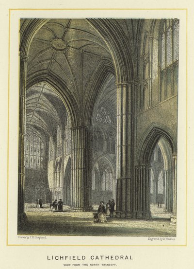 Cathédrale de Lichfield, vue du transept nord - Thomas Hosmer Shepherd