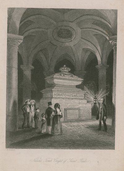 Tombe de Nelson dans la crypte de la cathédrale Saint-Paul - Thomas Hosmer Shepherd
