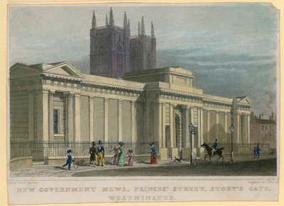 Nouveaux écuries du gouvernement, rue des Princes, Story