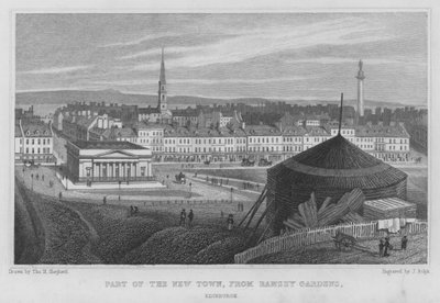 Partie de la Nouvelle Ville, depuis les Jardins de Ramsey, Édimbourg - Thomas Hosmer Shepherd