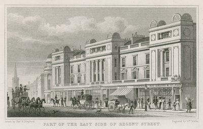 Partie du côté est de Regent Street, Londres - Thomas Hosmer Shepherd