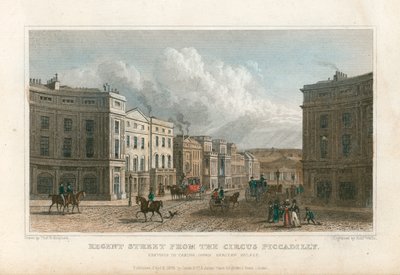 Regent Street depuis le Circus Piccadilly, Londres - Thomas Hosmer Shepherd