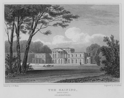 Le Haining, façade nord, Selkirkshire (gravure) - Thomas Hosmer Shepherd