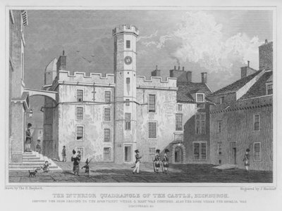 Le Quadrilatère intérieur du château, Édimbourg - Thomas Hosmer Shepherd