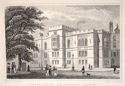 La nouvelle bibliothèque et les chambres du Parlement, de 