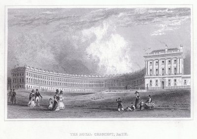 Le Royal Crescent, Bath (gravure) - Thomas Hosmer Shepherd