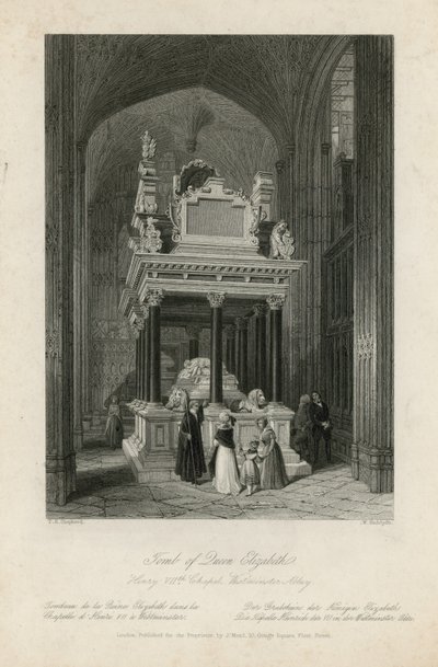 Tombe de la reine Élisabeth I - Thomas Hosmer Shepherd