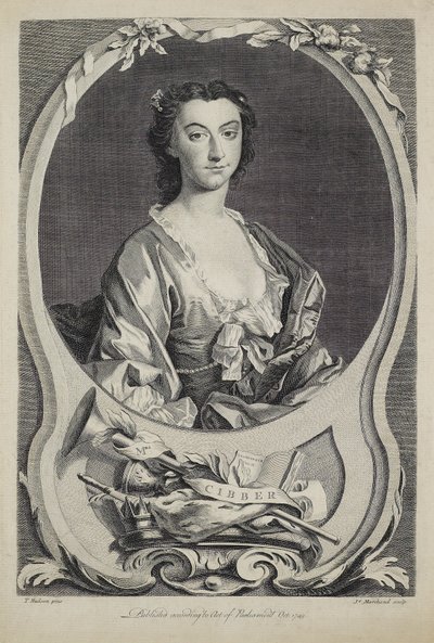 Mme Cibber, gravée par J. Marchand, 1749 - Thomas Hudson