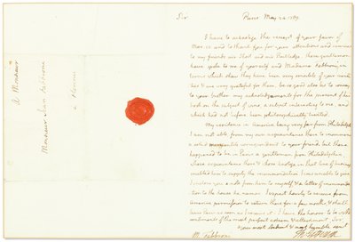 Lettre autographe signée en tant qu