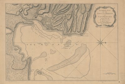 Plan authentique de la ville et du port de Cap-François dans l