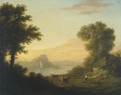 Paysage classique avec une rivière - Thomas Jones