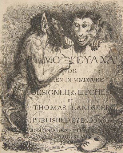 Page de titre : Monkey-Ana ou Les hommes en miniature - Thomas Landseer