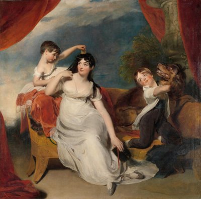 Maria Mathilda Bingham avec deux de ses enfants - Thomas Lawrence