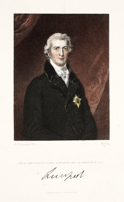 Le très honorable Robert Banks Jenkinson, comte de Liverpool, K.G. et C., pub. 1830 - Thomas Lawrence