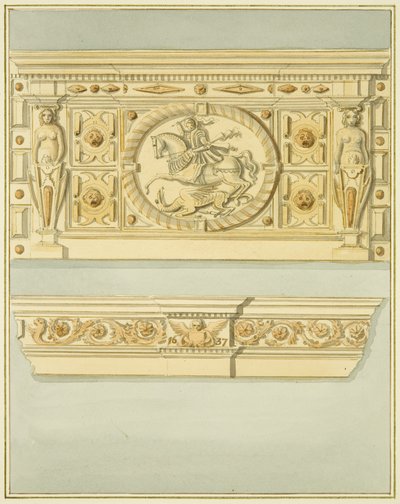 Cheminée au 6 Redcliffe Street, datée de 1637 - Thomas Leeson the Elder Rowbotham