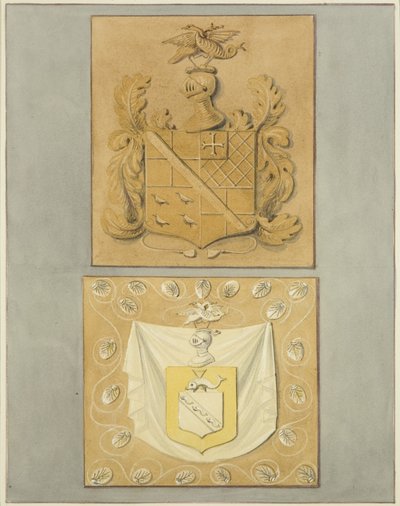 Armoiries sur le portail du manoir de Langton, sur le dos - Thomas Leeson the Elder Rowbotham