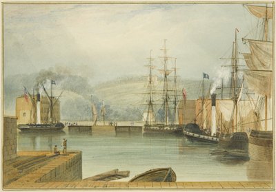 Bassin de Cumberland, avec les bateaux à vapeur à aubes 