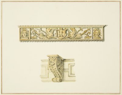 Frise à 15 Broad Street et support sur la maison à côté du Guildhall - Thomas Leeson the Elder Rowbotham