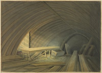 Ancien toit en chêne de l