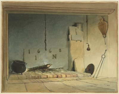 Ancienne cheminée dans la ferme (partie de Barr