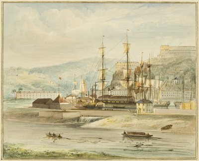 Le barrage Overfall, près du quai flottant et du bassin de Cumberland - Thomas Leeson the Elder Rowbotham