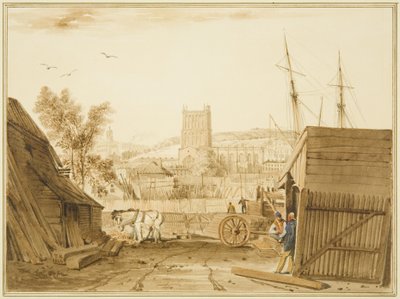 Vue depuis la cour à bois d