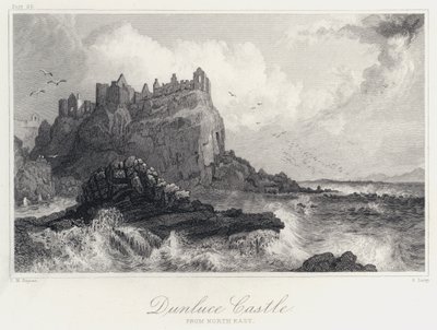 Château de Dunluce, du nord-est (gravure) - Thomas Mann (after) Baynes