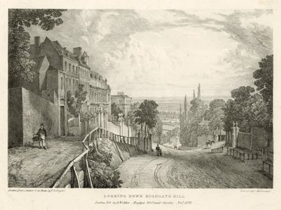 Vue de Highgate Hill, Londres - Thomas Mann Baynes