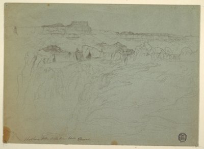 Dessin, chutes de Shoshone, rivière Snake, Idaho, 1875 - Thomas Moran