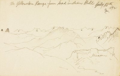 La chaîne de Yellowstone depuis la colline Dead Indian - Thomas Moran