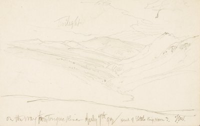 Crépuscule sur le chemin de Tongue River (Tête de Little Big Horn ) - Thomas Moran