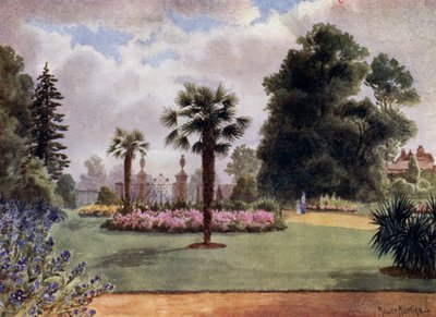 Jardins de Kew : Les palmiers et la porte principale - Thomas Mower Martin