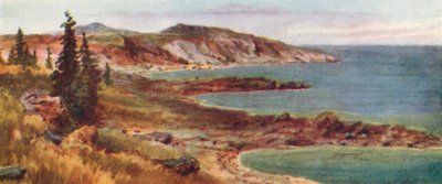 Côte nord, lac Supérieur (lithographie couleur) - Thomas Mower Martin